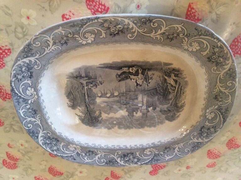 German vintage large meat platter.      