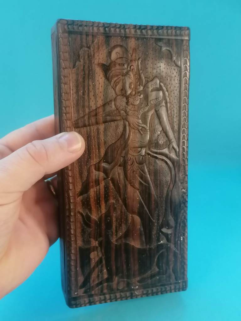 Vintage Box Handmade/ Carved. Taiwanese dancer-1980s vintage