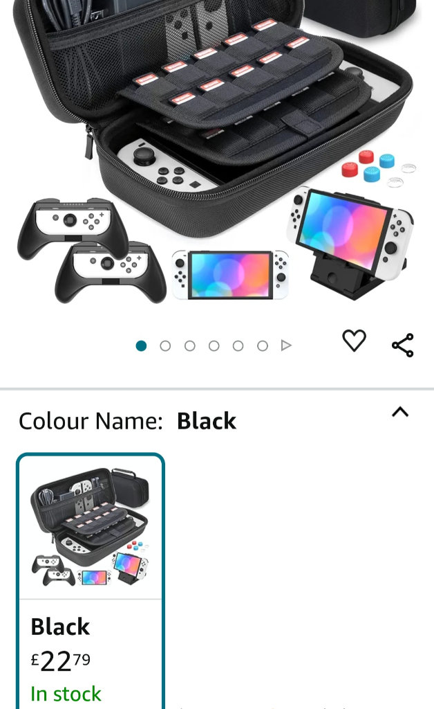 image for Bnib Nintendo switch case and accessory bundle.