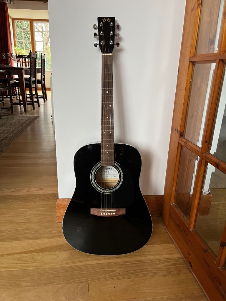 SX Acoustic Guitar/ Music Stand and cases
