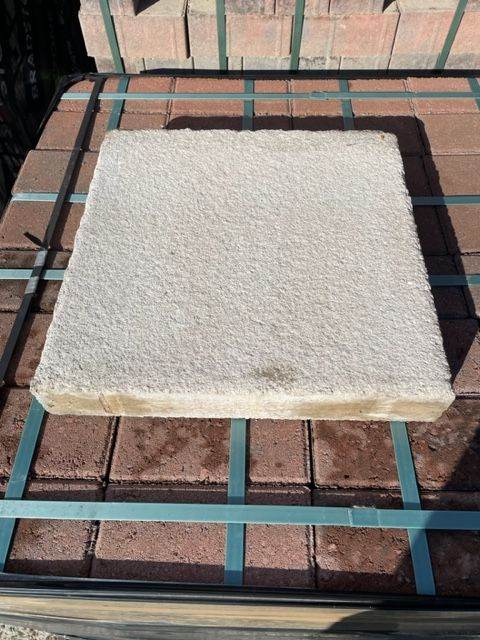 CHARCON ACADEMY TEXTURED LIGHT GREY CONCRETE SLABS - 400x400x65MM - ONLY £8 EACH