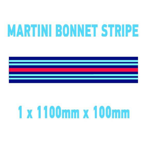 Martini Racing Bonnet stripe 1.1m (1100mm) Long