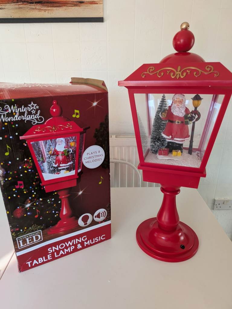 Winter Wonderland LED Snowing Table Lamp with Music