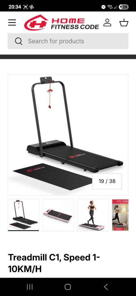 Home fitness treadmill