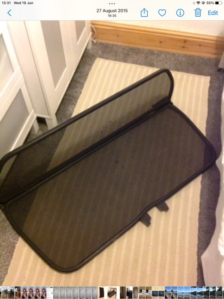 Vauxhall Astra cabriolet (2005ff) black windshield- Vauxhall part.