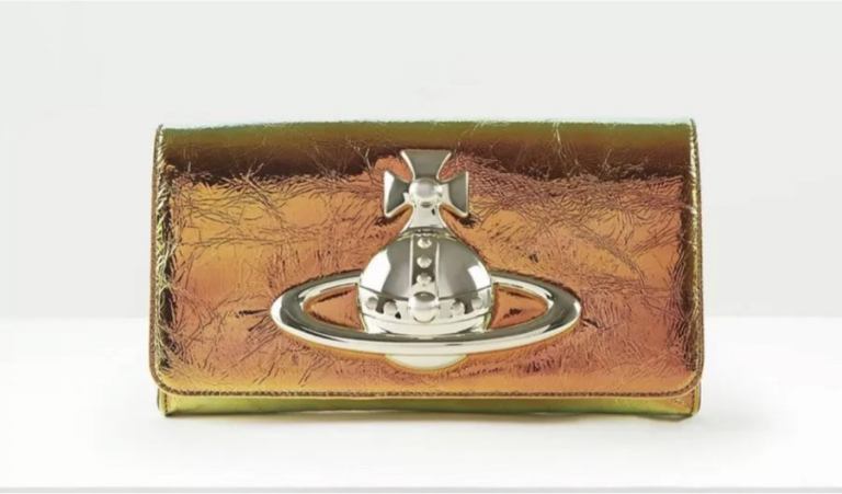 Vivienne Westwood Archive Orb Clutch Bag Plain Orange