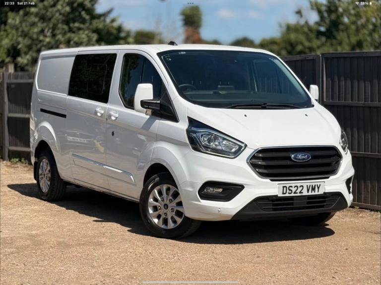 2022 Ford Transit Custom 2.0 EcoBlue 130ps Low Roof D/Cab Limited Van PANEL VAN Diesel Manual