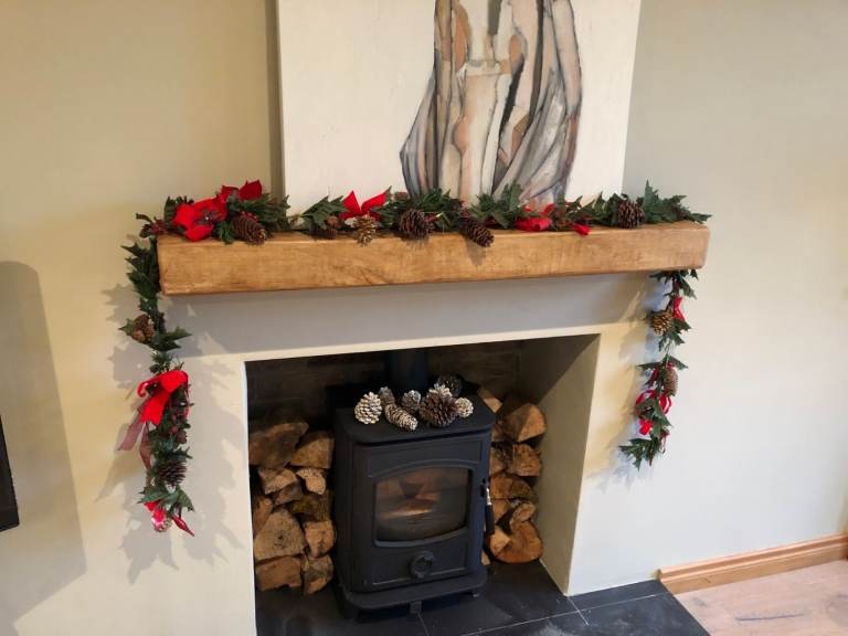 wooden timber BEAM MANTLE oak CAN FIT suit stove fireplace hearth beams mantles any style any shade