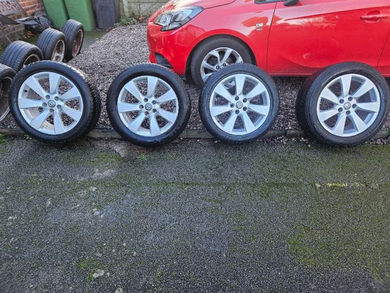 Astra gtc 18in ally wheels and tyres set 4 pcd115 fitment 5 stud in silver 