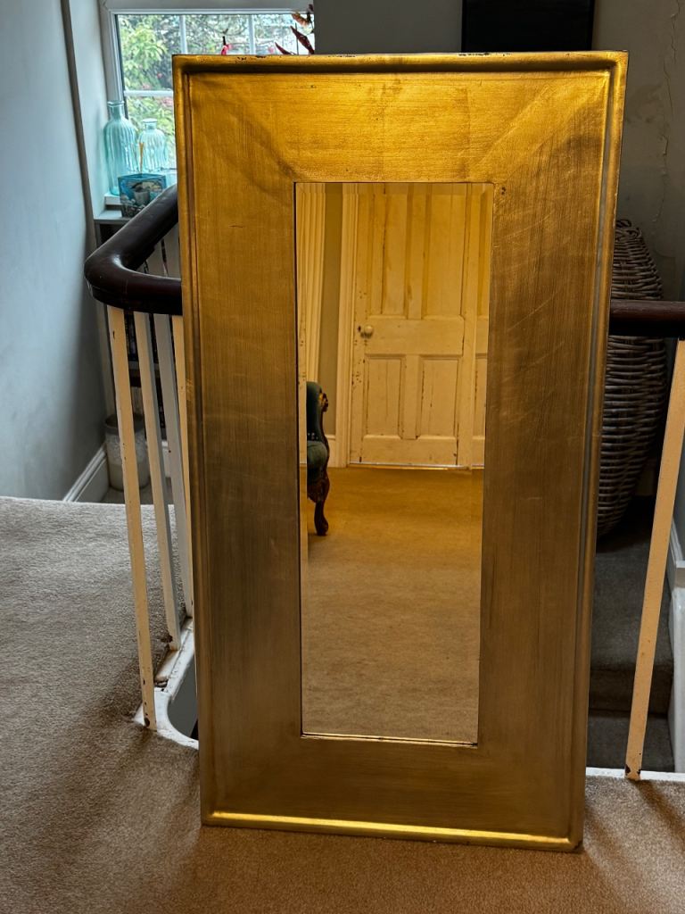 Large Silver Framed Mirror, For Hall Or Living Room