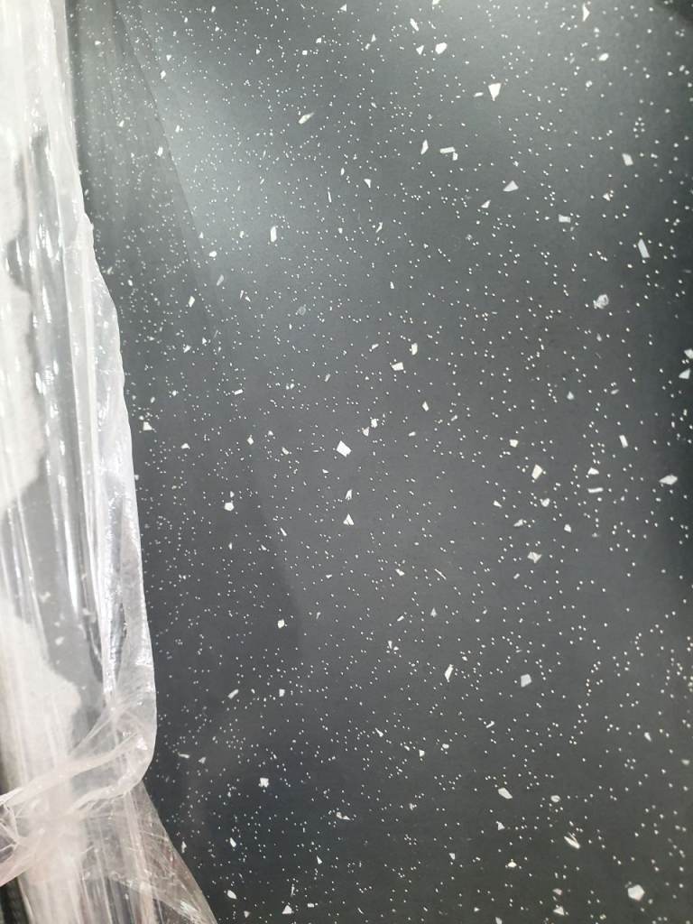 Brand New Luxury 3m Laminate Worktops still in wrapping - Black Sparkle Gloss - Bullnose edge