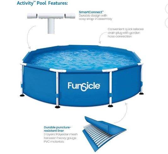 Funsicle 8ft x 30in Above Ground Activity Pool - New Box not been opened