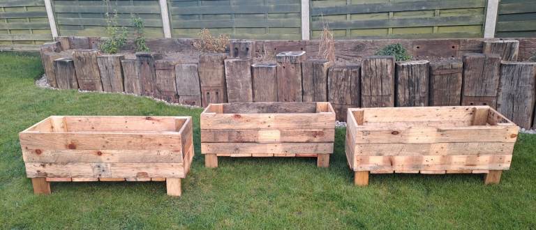 Rustic Large Wooden Garden Planters (Ipswich/Stowmarket)
