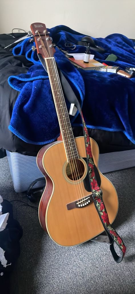 Adam black acoustic guitar 