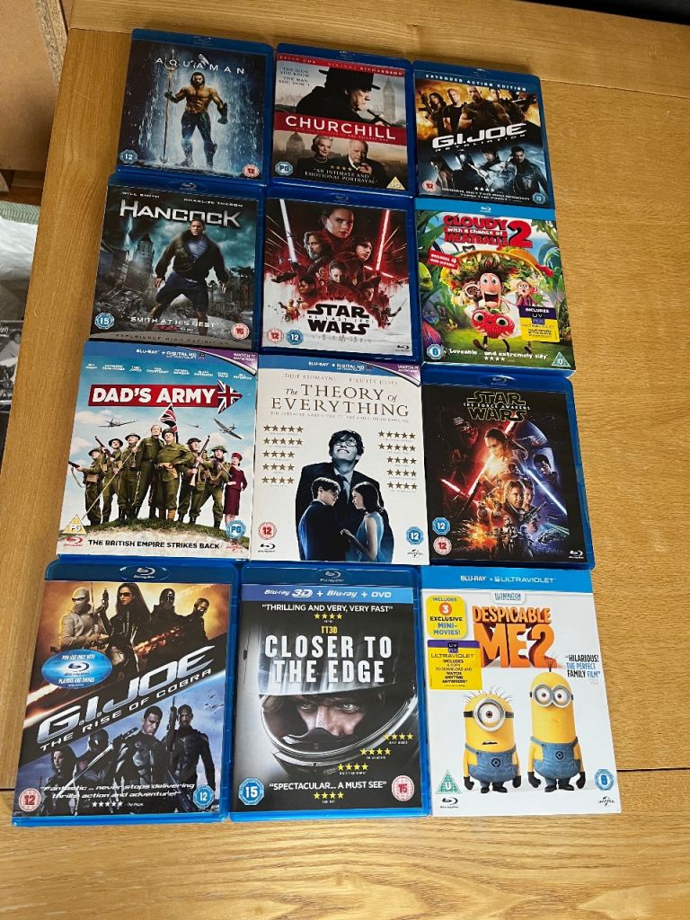 12 Blu Ray Movies - Various - £20
