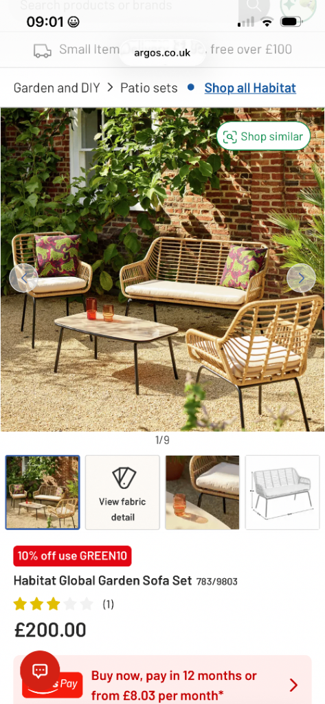 5 piece garden furniture patio set 