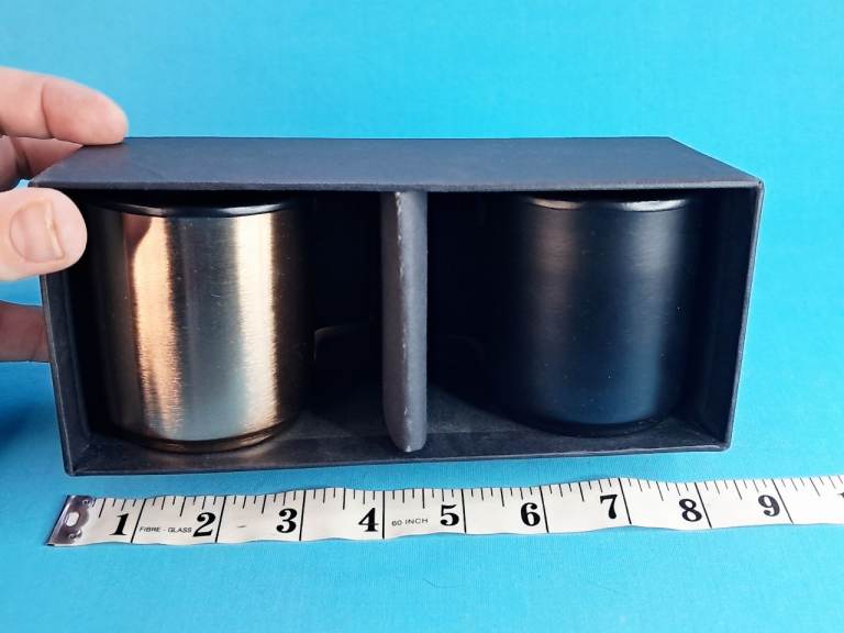 THE JUST SLATE COMPANY Stainless Steel Coffee Cups – New in Box