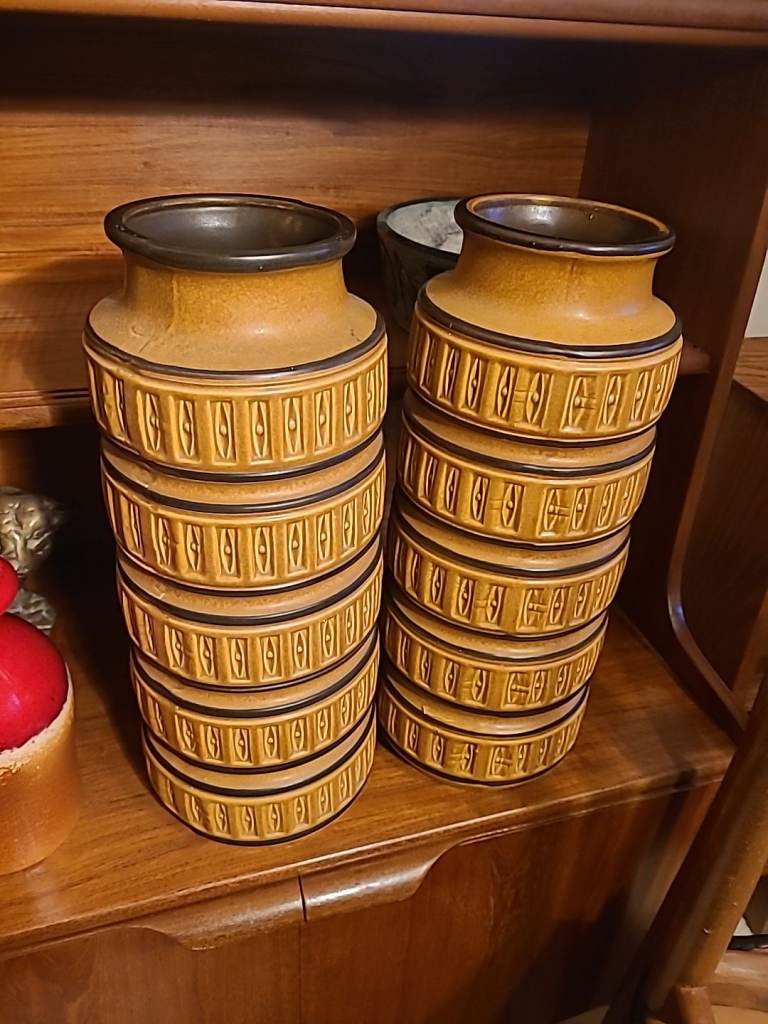 A pair of large West German Mid Century vases
