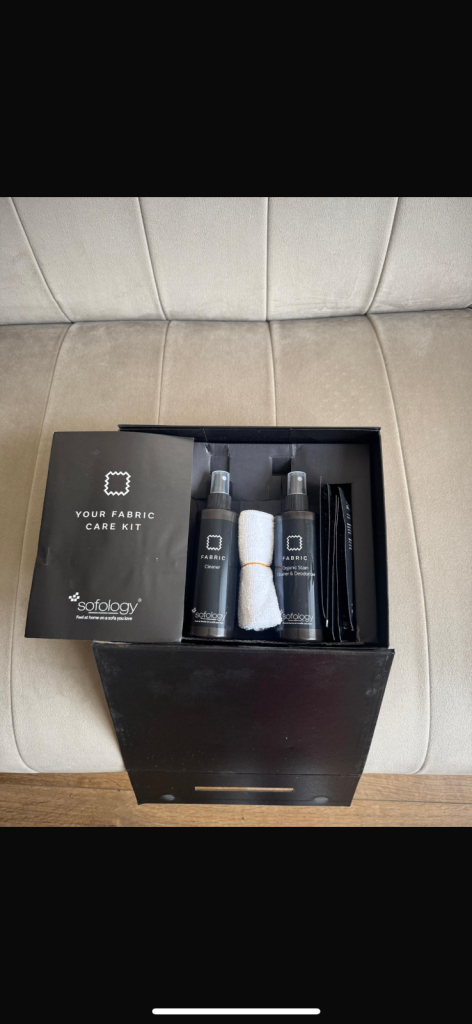 Sofology fitzrovia beige 3 seater sofa and love seat chair