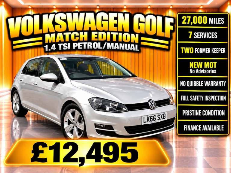 2016 Volkswagen Golf 1.4 TSI 125 Match Edition 5dr HATCHBACK Petrol Manual