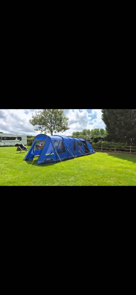 Large Blue Family Camping Tent – Good Condition