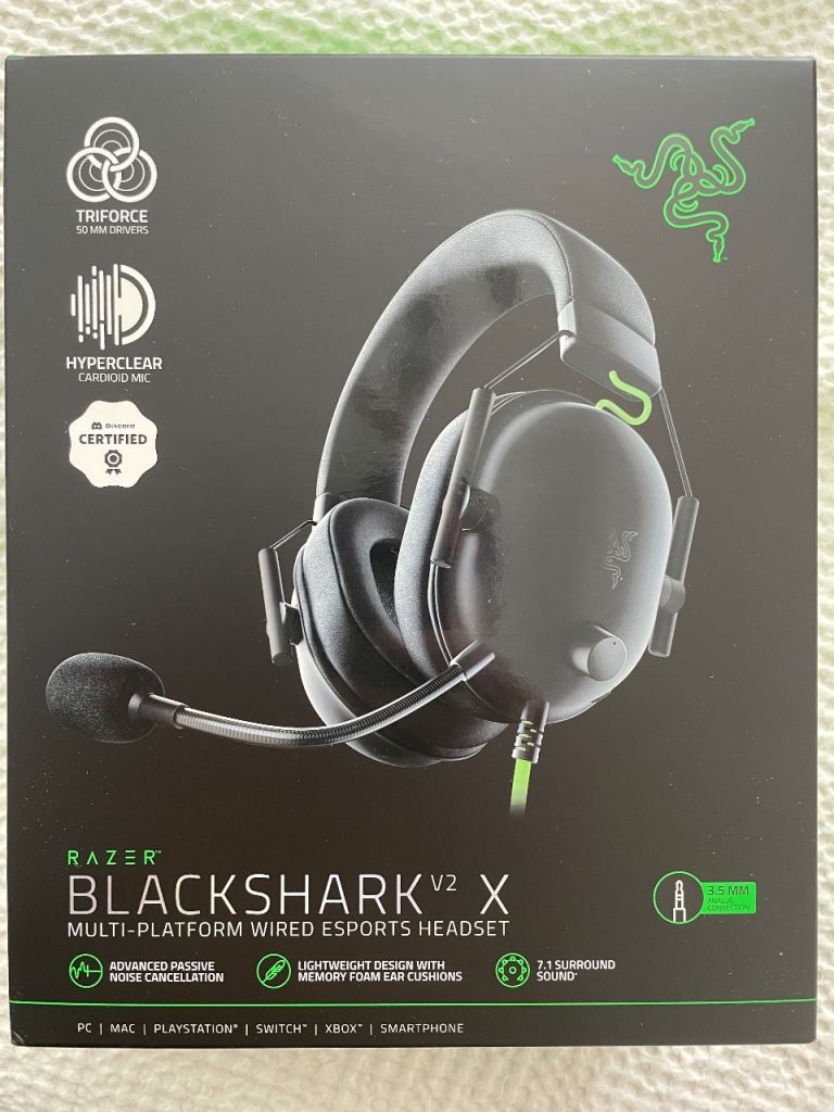 Razer Blackshark v2x gaming headset