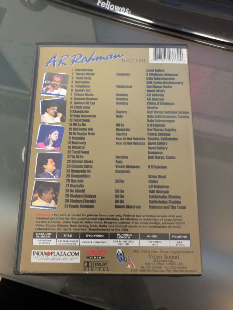  AR Rahman In concert Dubai 31 Video songs on DVD from Blockbuster Films Movies