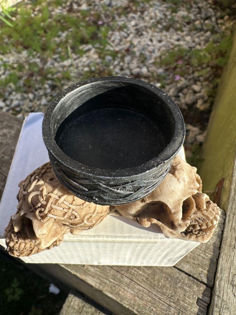 Skull Ornament Candle Holder - Good Condition