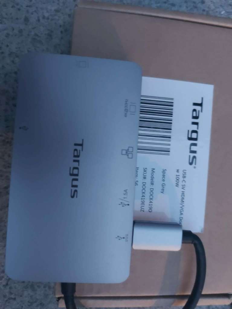 2 Targus DOCK410 USB-C HDMI/VGA Dock – Space Grey, Brand New