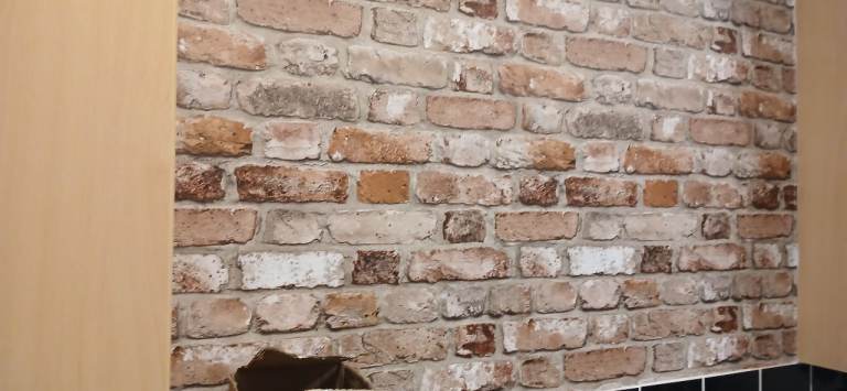 Class 3D brick effect wallpaper 