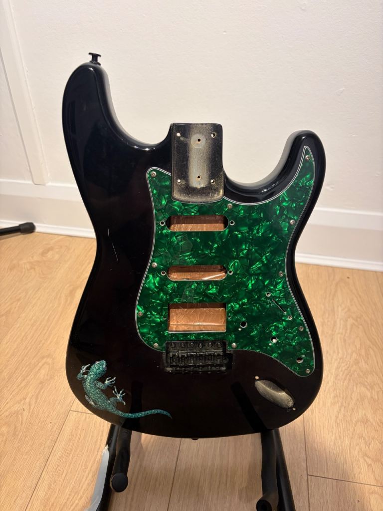 Black and Green Electric Guitar Body – Project Build