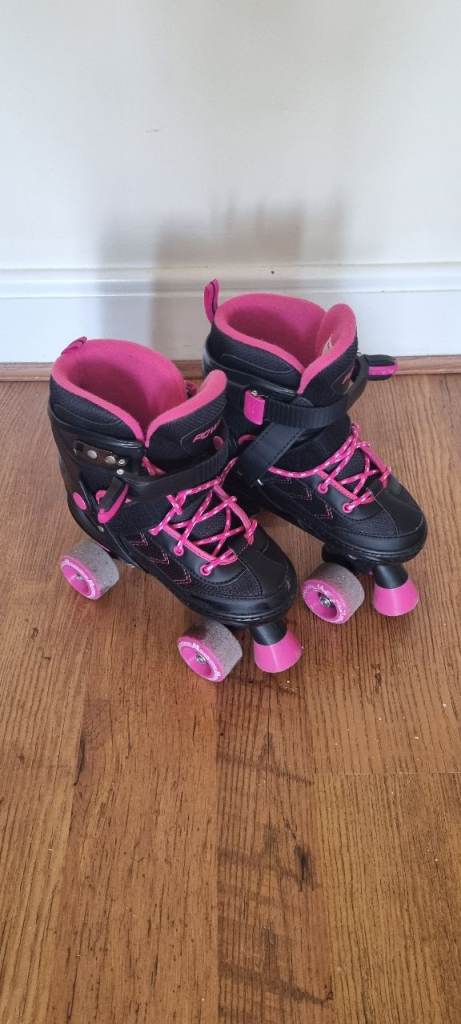 Kids Pink QUAD Roller Skates - Adjustable Size 3-5 (35-38)
