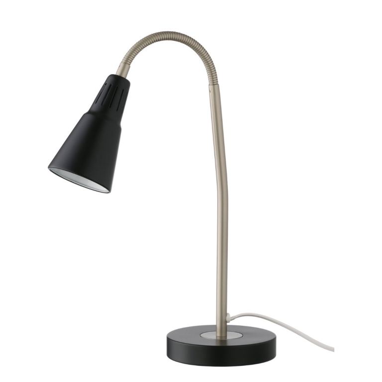 IKEA KVART Work Lamp – Black, Bulb Included, Good Condition