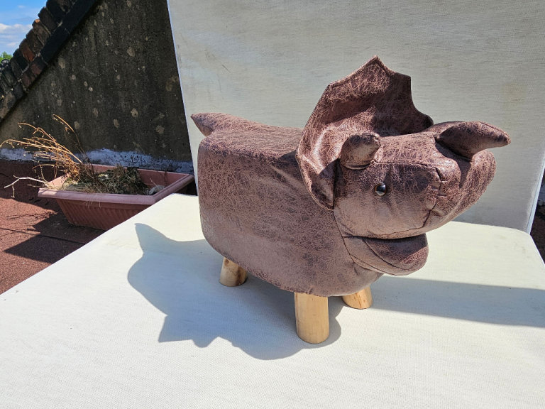 Cute Animals Sturdy Wooden Stool Kids Soft Seat Chair