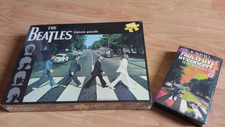 image for Beatles Memorabilia...... Unopened (Abbey Road) Jigsaw & Paul McCartney Video!