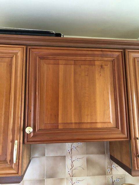 Used wooden kitchen drawer fronts and over hob cabinet door