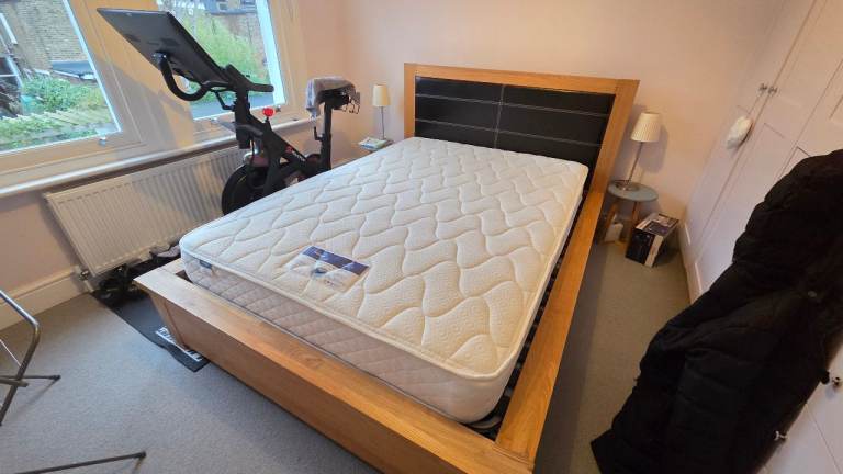 Double bed and mattress