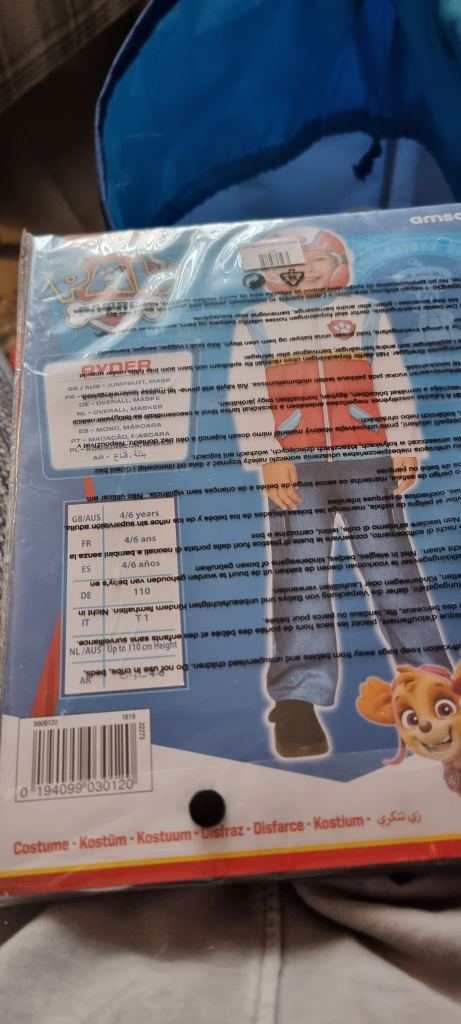 Paw patrol dress up costumes