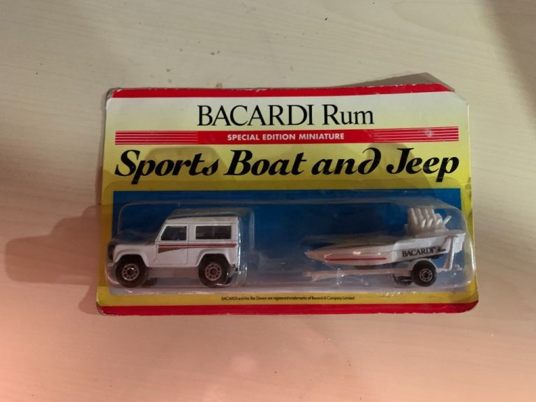 bacardi rum sports boat and jeep