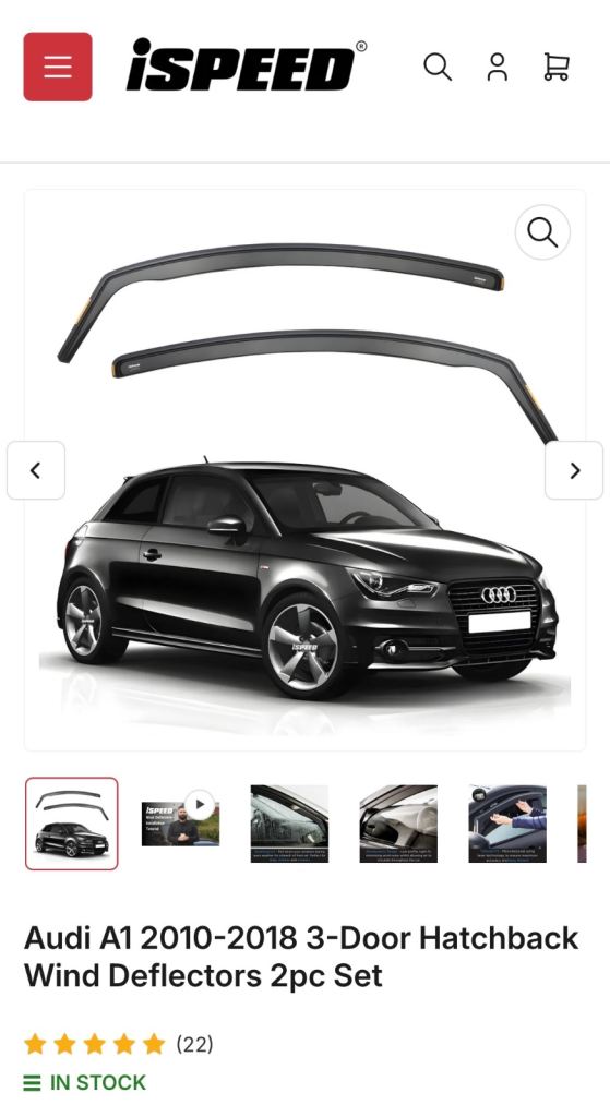 Audi A1 wind deflectors 