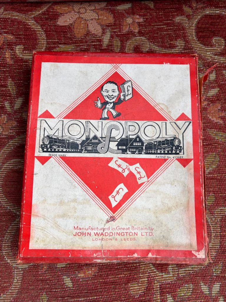 Vintage monopoly board game 1930s