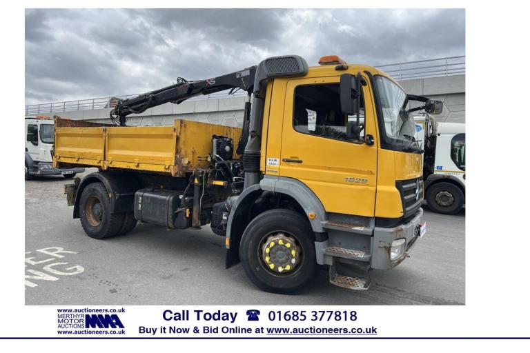 2010 Mercedes-Benz ATEGO AXOR 1829 4X2 18TON TIPPER C/S HIAB XS 077 BS-1 CRANE & GRAB -----------...