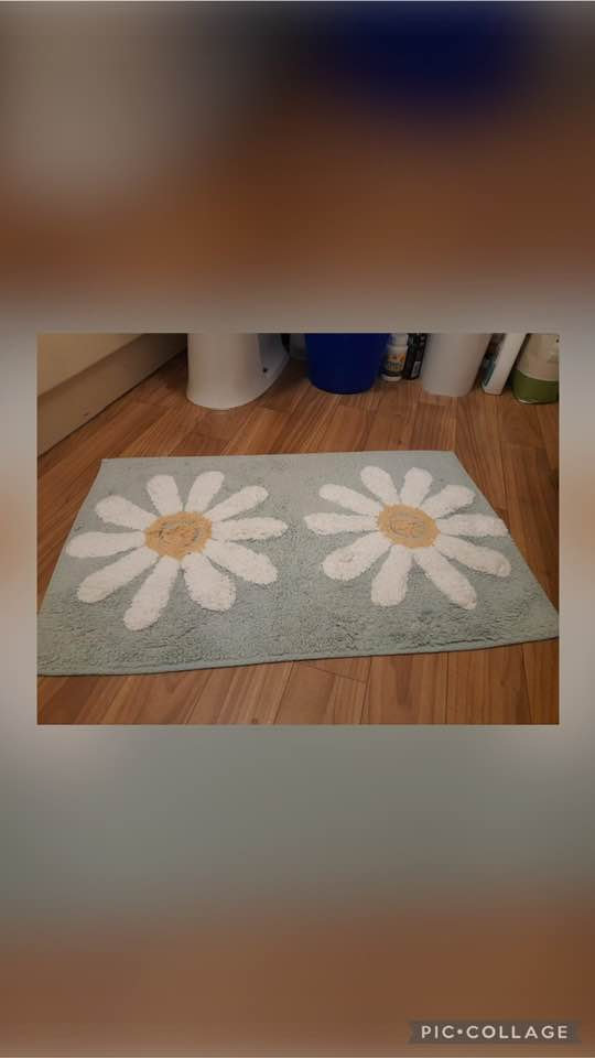 100% Cotton Bath Mat - Daisy
