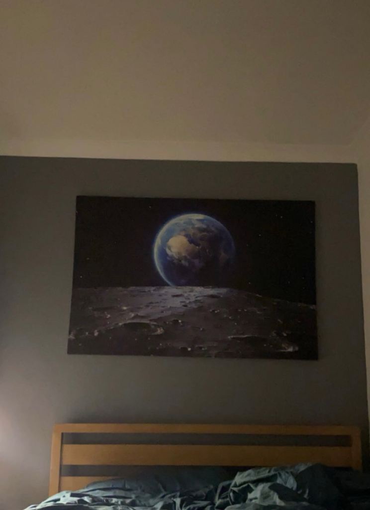 Earth from moon canvas