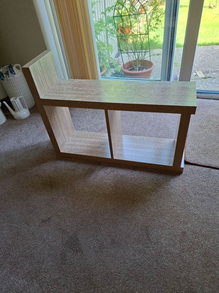 2 Light Wood Effect Storage Unit / Bookshelf