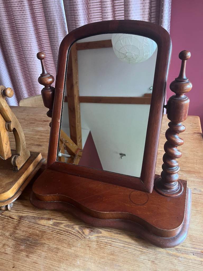 Vintage Wooden Dressing Table Mirror (x2)