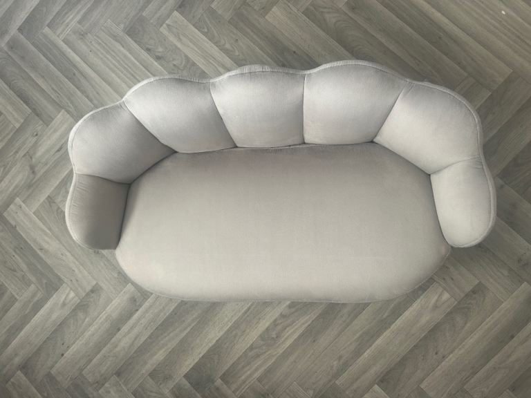 Vivian grey velvet pet bed/sofa (£50 rrp £99)