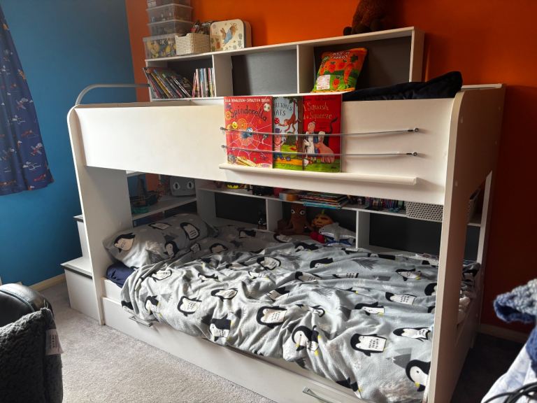 Parisot Bibop Bunkbeds with storage and under bed trundle drawer