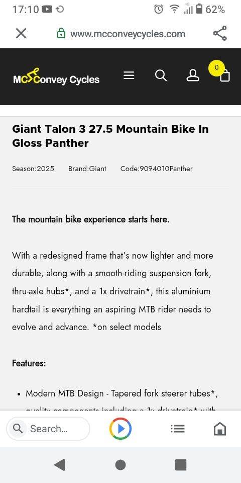 Giant Talon 3 (small adults 27.5/3) mountain bike. 