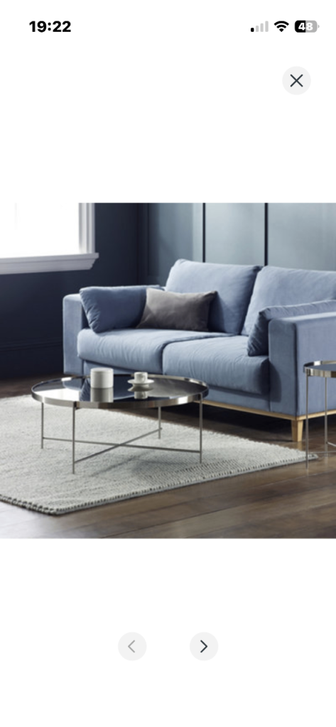 Bo Living round metal and mirrored glass coffee table 